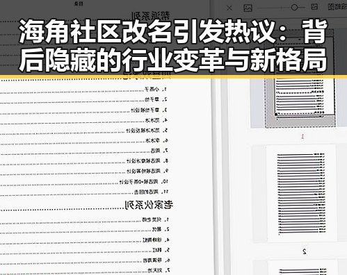 海角社区改名引发热议：背后隐藏的行业变革与新格局