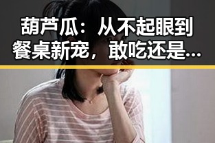 葫芦瓜：从不起眼到餐桌新宠，敢吃还是胆怯？